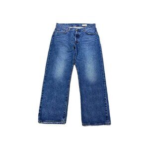 Levi's 501 '90s Jeans Mens 33x30 Blue Selvedge Denim Button Fly Distressed